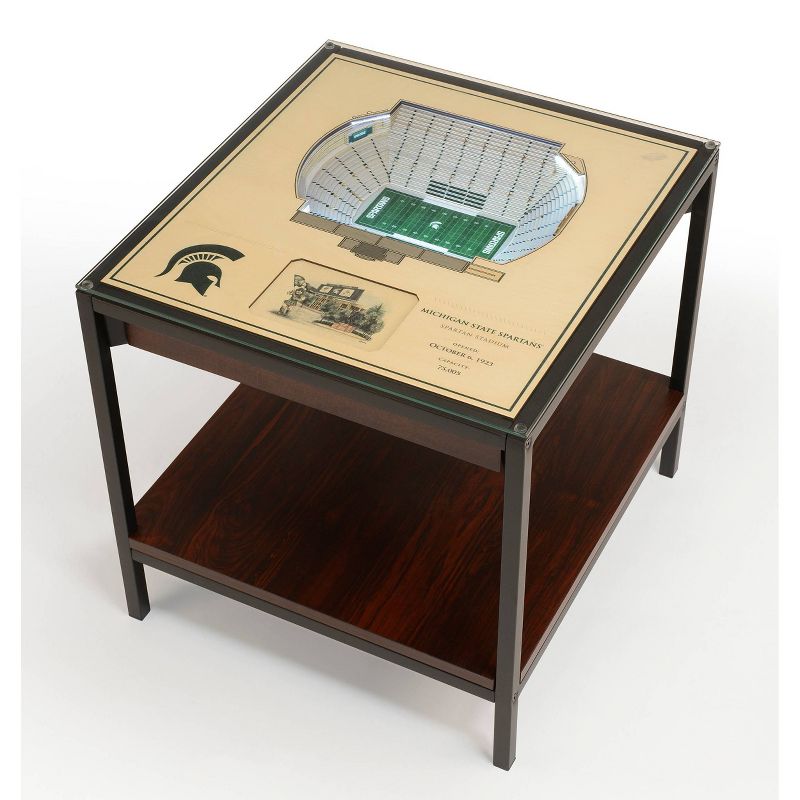 NCAA Michigan State Spartans 25-Layer StadiumViews Lighted End Table, 1 of 6