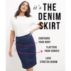 Rekucci Women’s Pull-On Stretch Denim Skirt – Mid-Rise Slim Fit, Soft Jean Fabric, Flattering Knee-Length Style - 3 of 4