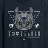 Men's - How to Train Your Dragon - Toothless Line Art Long Sleeve Graphic T-Shirt - 2 of 4