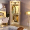 Aheaplus Freestanding Corner Closet Organizer with Hanging Rods, Space-saving Closet System for Walk-in Closet - 4 of 4