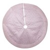 Kurt Adler 60-Inch White Dupion Tree Skirt with Lurex Embroidered Snowflakes - 3 of 4