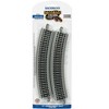 Bachmann Trains - Snap-Fit E-Z TRACK RADIUS CURVED TRACK (4/card) - NICKEL SILVER Rail With Gray Roadbed - HO Scale - 2 of 2
