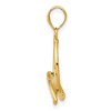 Black Bow Jewelry 14k Yellow Gold Polished & Diamond Cut Trinity Pendant, 17mm (5/8 in) - 2 of 4