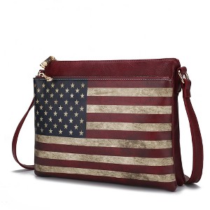 MKF Collection Madeline Printed Flag Vegan Leather Crossbody Bag by Mia K - 1 of 4