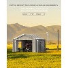 13'x20' heavy-duty portable carport with 1.0 mm steel poles, 180 g PE waterproof canopy; features front, rear, and 2 side doors for trucks and boats. - 2 of 4
