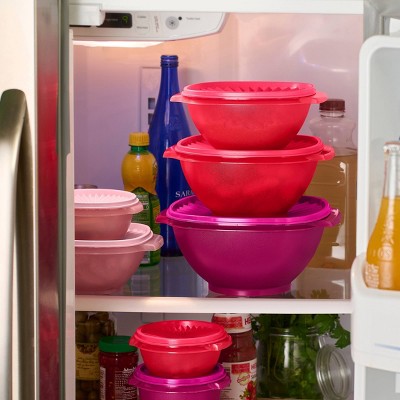 Tupperware 30pc (set of 15) Heritage Food Storage Container Set Pink: Stackable, BPA-Free, Dishwasher-Safe, Airtight Seal