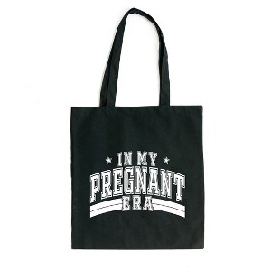 City Creek Prints In My Pregnant Era Canvas Tote Bag - 15x16 - Black - 1 of 2