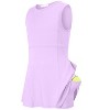 Coolmee Womens Mini Dress Tennis Dress Sleeveless Wrap Built in Shorts Golf Athletic Dress - 3 of 4