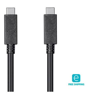 Monoprice USB & Lightning Cable - 2 Meter - Black | Essentials 3.1 USB-C to USB-C Gen 1, 3A, 5 Gbps, use with Samsung Galaxy S9 S8 Note 8, Pixel, LG