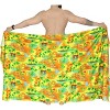 LA LEELA Men's Sarong Bath Pareo Wrap One Size Tangerine Floral Hibiscus Palm - 4 of 4