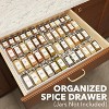 Bamboo Spice Drawer Organizer, Expandable 4 Tier Spices Rack for Cabinet Drawer,(Jars Not Included, From 12" to 23" Wide) - 2 of 4