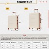 FURNIinspire Bag and Luggage Sets Luggage Set Travel Suitcase With Bags Spinner Wheels Abs Lightweight Suitcase, Khaki And Brown, 16"*10"*24" - 3 of 4