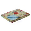 HomeRoots 50" X 70" Green And Red Floral Cotton Quilted Kantha Throw Blanket with Embroidery - 3 of 4