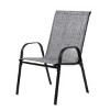 4 Piece Patio Chairs, Outdoor Camping Chairs With Breathable Textilene Fabric, Set Of 4 Garden Chairs With Armrest High Backrest-Cuddlewood - 3 of 4