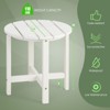 Tangkula 2PCS 18"Adirondack Side Table Weather Resistant HDPE Garden Patio - 3 of 4