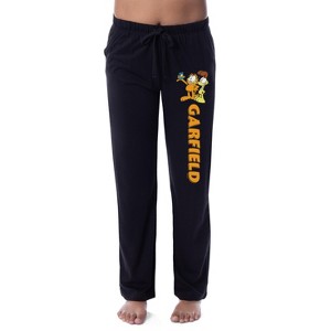 Nickelodeon Womens' Garfield Odie Classic Character Sleep Pajama Pants Black - 1 of 4