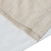LIVN CO. Faux Linen Tab Top Fleece Light Filtering Lined Curtain Panel, Natural 50x84" - 3 of 4