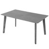 Vynxaria Retro Rectangular Dining Table – Rustic Minimalist Design with Rubberwood Legs for Kitchen & Dining Room - 4 of 4