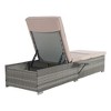 Okak 2-Piece Outdoor PE Wicker Lounge Chair Set,Handwoven Waterproof Chaise Loungers with 5-Position Adjustable for Garden,Deck,Poolside - 4 of 4