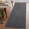 Modern Solid Textured Area Rug Ultra-Thin Low Pile Washable Rug - 4 of 4