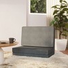 vidaXL Folding Floor Chair - Light Gray, Space-Saving Design, Adjustable Seating & Lounging, Soft Foam Filling - 2 of 4