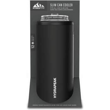 12oz Slim Can Cooler | Jet Black - Leak-Proof, BPA Free
