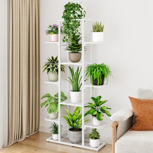 5 Layer Tall Plant Stand Indoor Outdoor, Tiered Plant Shelf for Pots, Space Saving Flower Display Rack for Garden Patio Balcony Living Room Decor - 1 of 4