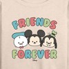 Women's - Disney - Friends Forever Lightweight French Terry Wide Neck Long Sleeve Shirt - 2 of 4