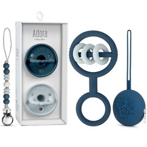 La'dore Baby Silicone Pacifiers, Pacifier Clip, Pacifier Case & Rattle Teether Gift Set – Newborn Teething Essentials for Babies & Toddlers, BPA-Free - 1 of 4