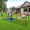 Whisen 4 in 1 Swing Set with Belt Swing, Hammock Swing, Trampolone, Basket Rim for Backyard, Perfect Gift for Kids - Multicolor - 2 of 4