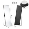ALEXOUN Free Standing Full Length Floor Mirror,with Stand Aluminum Alloy Thin Frame,for Living Room Bedroom Cloakroom - 3 of 4