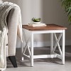 FURNIinspire Patio End Tables, Modern Square Coffee Table - Annular Texture, Round Dining Table for 4 for Office, Lounge, Brown, 19.75"*19.75"*18.75" - 3 of 4