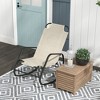 Outsunny Garden Rocking Chair, Outdoor Indoor Sling Fabric Rocker for Patio, Balcony, Porch - image 2 of 4