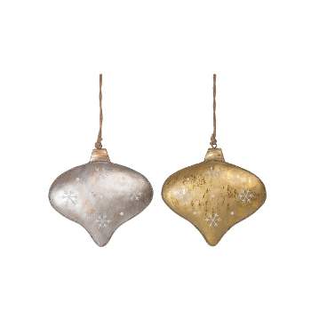 Gallerie II Gold/Silver Vintage Ornament, Set of 2