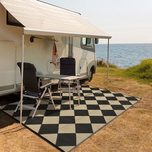 Outdoor Rug Ourdoor Plastic Straw Rugs for Patio Clearance Waterproof Foldable Lightweight Mat Reversible Patio Rug for Camping - 1 of 4