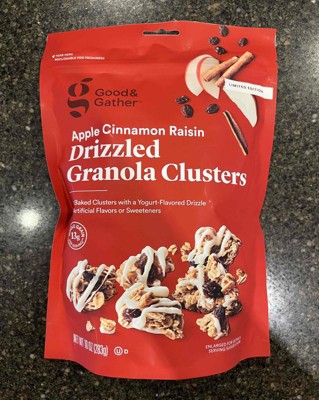 Apple Cinnamon Raisin Drizzled Granola Clusters - 10oz - Good & Gather ...