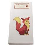Red And White Kitchen Company Decorative Towel Clever Fox Flour Sack Towel  -  One Towel 24.0 Inches -  50'S Kitchen 100% Cotton  -  Vl99  -  Cotton 