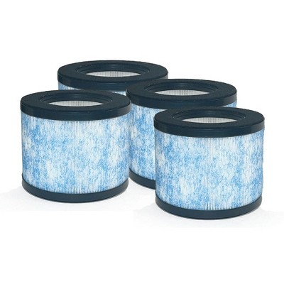 Nispira 3-in-1 True HEPA Filter Replacement Compatible with Miko Air Purifier C102 ibuki MA-01CW, MA-18, Okaysou AirMic4S, 4 Packs