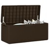 vidaXL Patio Storage Box with Seat Cushion Brown 92.5 gal PP - 4 of 4