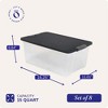 Homz Secure Latch Large Clear Stackable Storage Container w/ Lid - 4 of 4