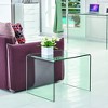 Lirago Tempered Clear Bent Glass End Table-Multi-Purpose Transparent Sofa Table for Living Room & Outdoor 15.8"D * 19.72"L * 18.89"H - 2 of 4