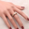 Ginger Lyne Tungsten Wedding Band for Men or Women Lords One Ring of Power Silver 6mm or 4mm - 3 of 4