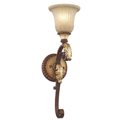 Livex Lighting Villa Verona 1 - Light Wall Light in  Verona Bronze/Aged Gold Leaf