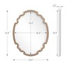 LNC Quatrefoil Gold Framed Wall Mirror,27"Wx 35.4"H,39.4"W x 27.4"H - 3 of 4