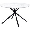 ZM Home 47.2" Lois Round Dining Table White: Modern Style, Steel Frame, MDF Top, Seats 4 - 2 of 4