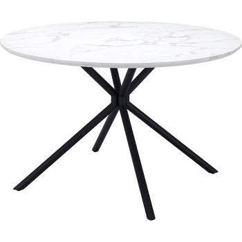 47.2" Lois Round Dining Table White - ZM Home