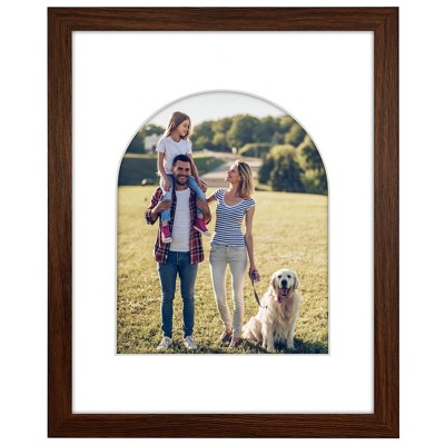 Americanflat 11x14 Picture Frame with Mat - Arch, Oval & Wavy Designs - Stylish Decor for Living Rooms, Dorms, Offices & More