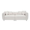 89'' Teddy Velvet 3-Seater Sofa with 4 Pillows, Metal Legs and Solid Wood Frame with Deep Seats - 4 of 4