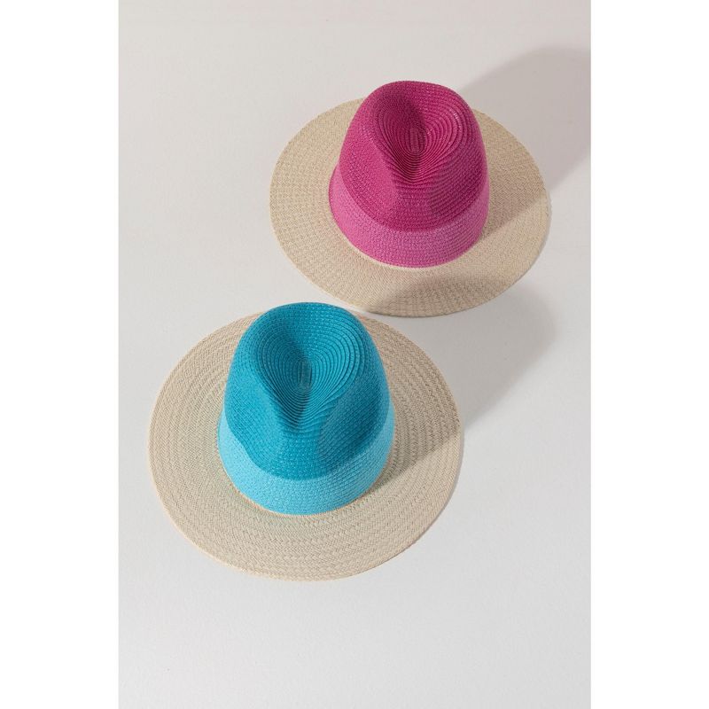Shiraleah Pink and Natural Andrea Sun Hat, 5 of 6
