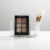 mDesign Small Plastic Divided Cosmetic Storage Organizer Caddy Tote Bin - Clear - 2 of 4